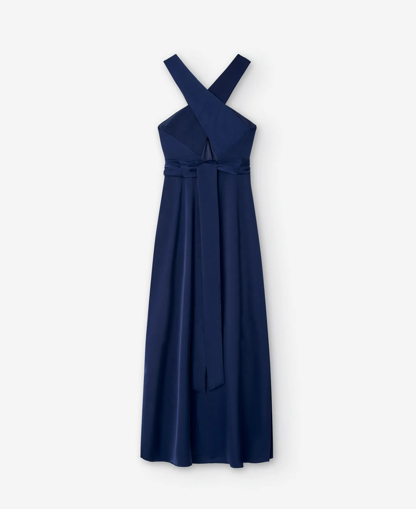 Adolfo Dominguez Vestidos Y Monos>Vestido Largo Cuello Halter Azul Oscuro
