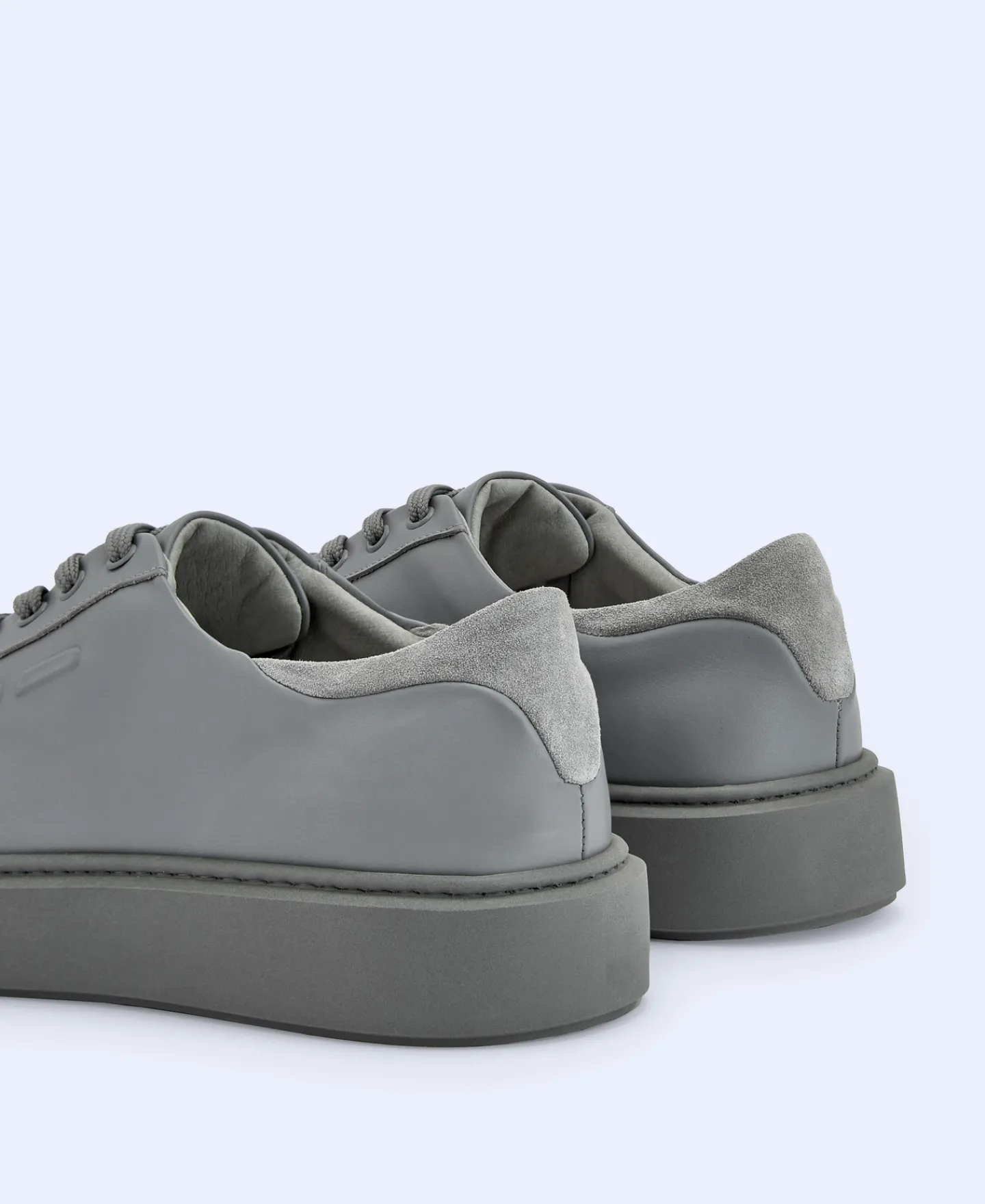 Adolfo Dominguez Zapatos>Zapatilla Basica En Piel Responsable Gris Claro