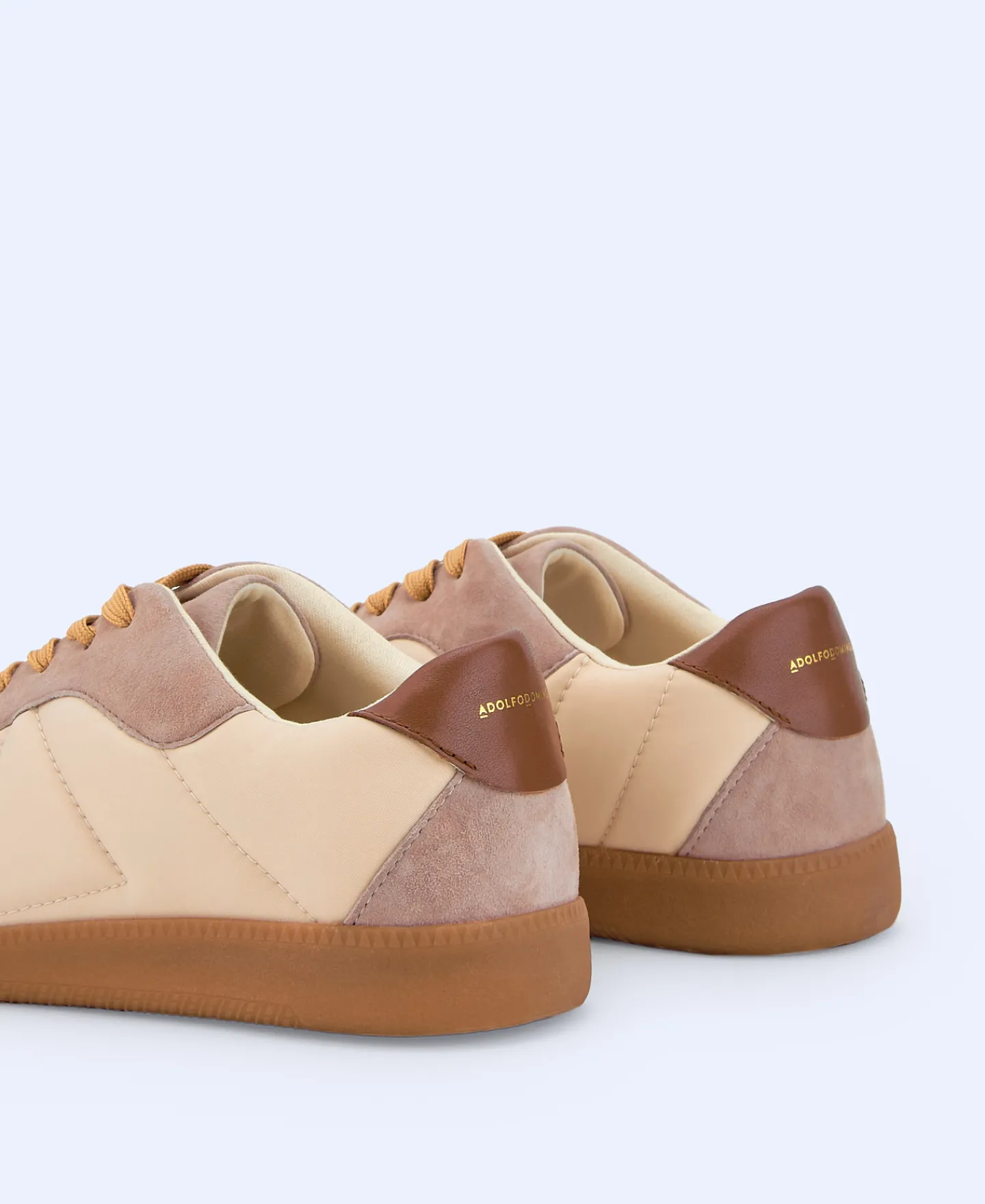 Adolfo Dominguez Zapatos>Zapatilla En Nailon Y Serraje Rosa Crudo